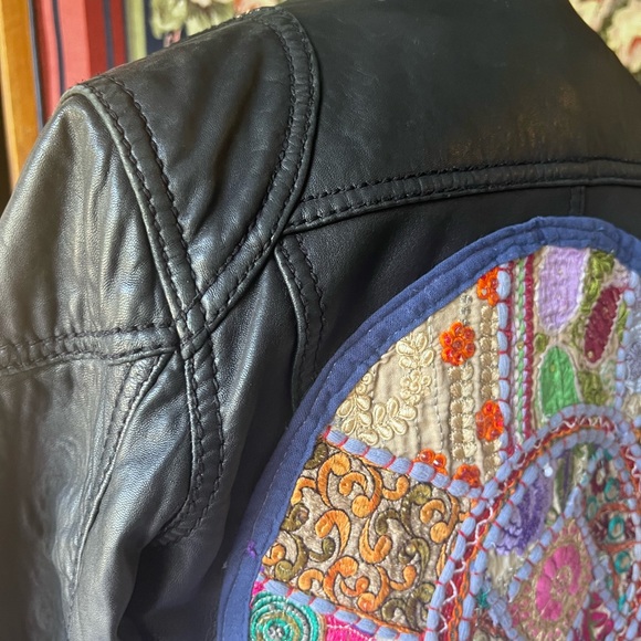 Vintage Miss Sixty Reworked Leather Boho Jacket - Picture 9 of 13